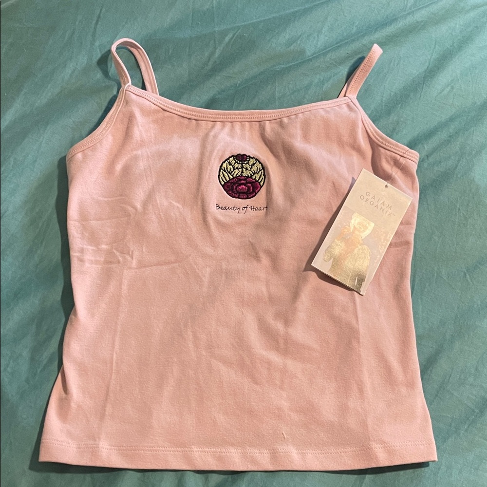 GAIAM Light Pink Camisole Bra Top M
